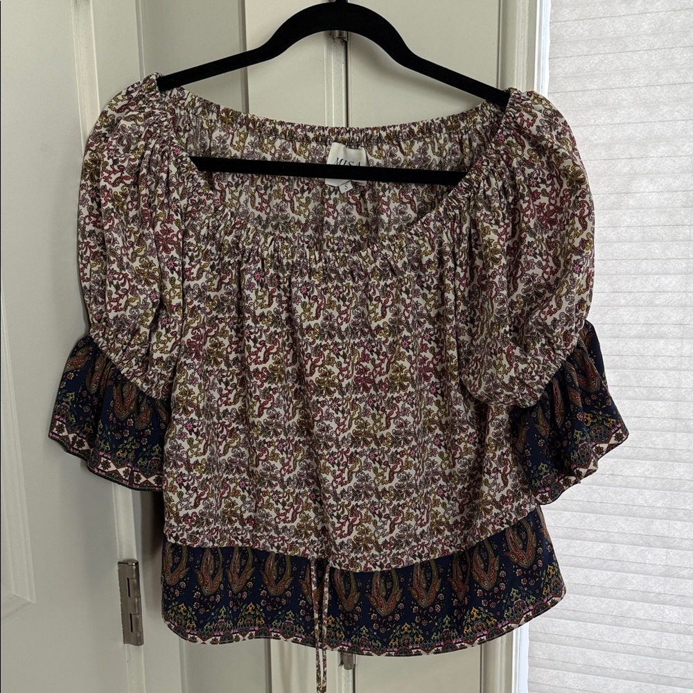 Misa Los Angeles Multicolor Floral Blouse